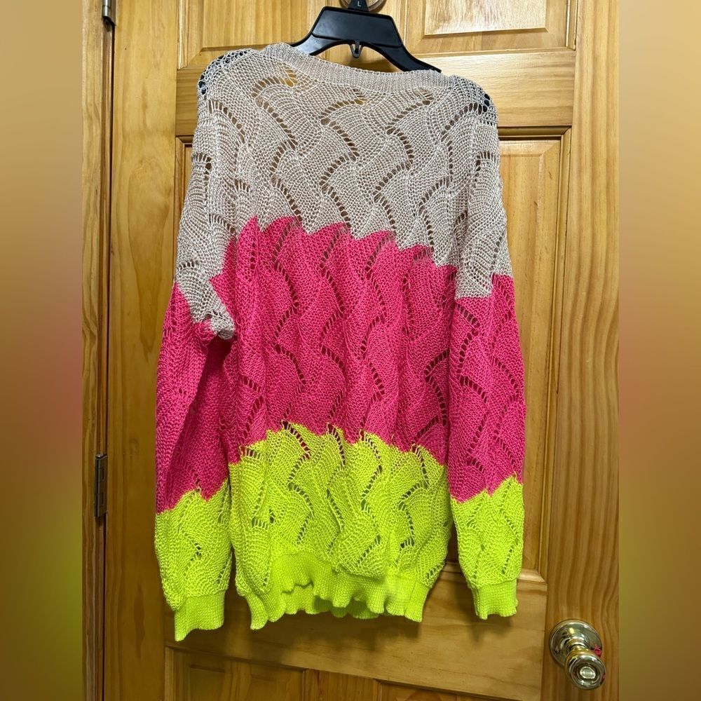 Colorful Knit Sweater size L - Picture 5 of 8